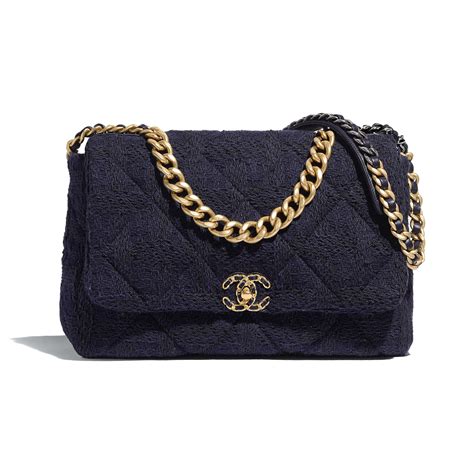 chanel 19 flap bag navy|chanel bag 19 price.